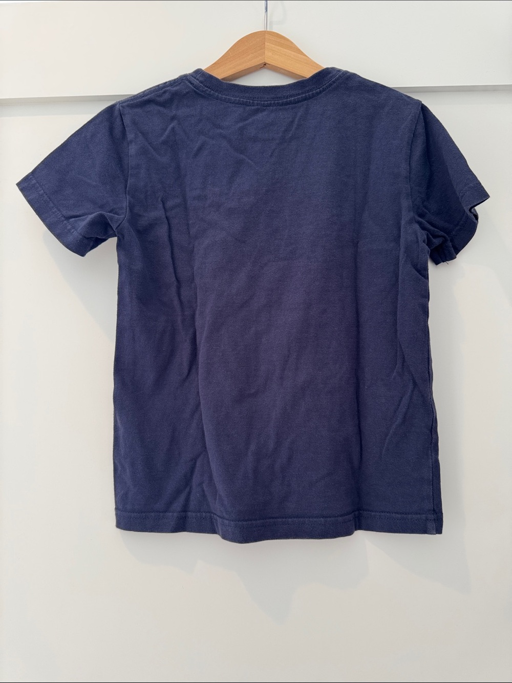 Cyrillus Navy Blue Kids Tee with White Bicycle Cartoon - Picture 4 of 4